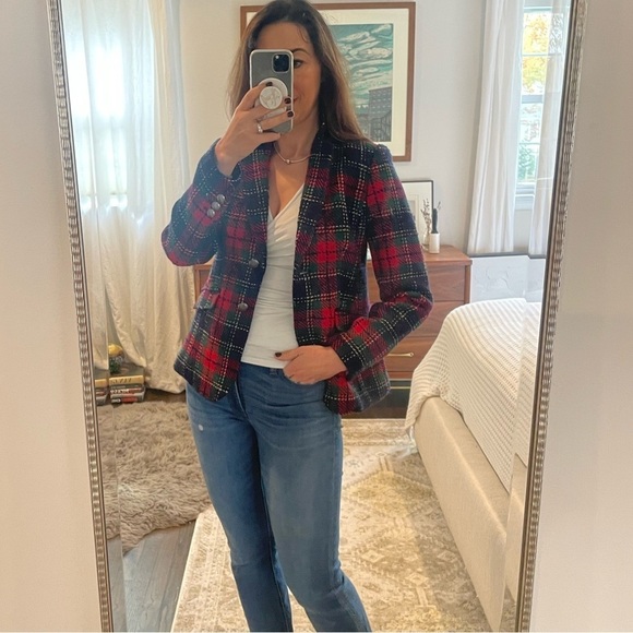Talbots Classic Shetland Tartan Plaid Blazer - Picture 2 of 13